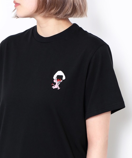 PUNYUS（プニュズ）の「ワンポイントＴシャツ（Tシャツ/カットソー・レディース・ホワイト/ブラック・1/2/3/4）」の6枚目の写真