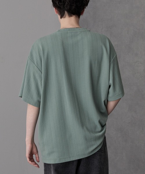Traditional Weatherwear オーバーサイズシャツ　ウール WAVE LOGO T-SHIRT（Tシャツ/カットソー）｜Traditional