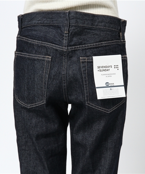 SEVENDAYS=SUNDAY（セブンデイズサンデイ）の「ＣＯＮＥ　ＤＥＮＩＭ　テーパードパンツ（その他パンツ・レディース・インディゴブルー/ライトインディゴブルー・MEDIUM/LARGE）」の9枚目の写真