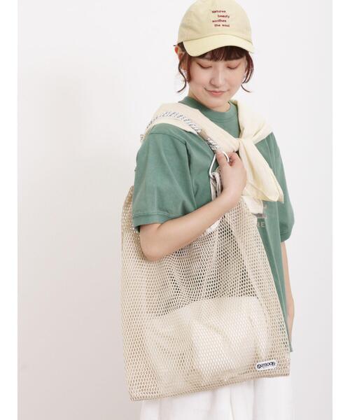 Samansa Mos2（サマンサ モスモス）の「【OUTDOOR PRODUCTS×SamansaMos2】メッシュトート（ハンドバッグ・レディース・ベージュ/ブラック・F）」の3枚目の写真