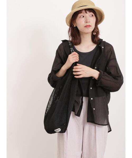 Samansa Mos2（サマンサ モスモス）の「【OUTDOOR PRODUCTS×SamansaMos2】メッシュトート（ハンドバッグ・レディース・ベージュ/ブラック・F）」の4枚目の写真