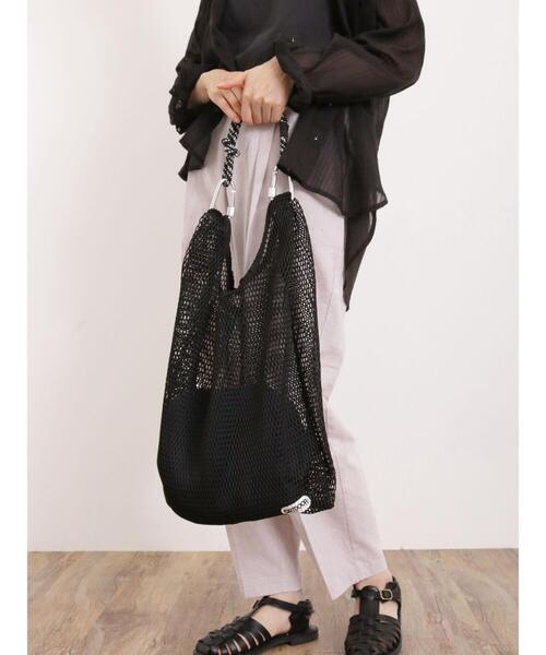 Samansa Mos2（サマンサ モスモス）の「【OUTDOOR PRODUCTS×SamansaMos2】メッシュトート（ハンドバッグ・レディース・ベージュ/ブラック・F）」の5枚目の写真