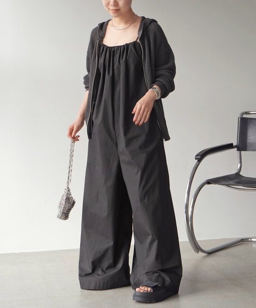 The Loom（ザ ルーム）の「【The Loom/ザルーム】別注キャミソールオールインワン（つなぎ/オールインワン・レディース・ブラック・FREE）」の7枚目の写真