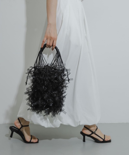 SENSE OF PLACE by URBAN RESEARCH（センスオブプレイスバイアーバンリサーチ）の「シアーフリンジバッグ（ショルダーバッグ・レディース・ピンク/アイボリー/ブラック・ONE）」の8枚目の写真