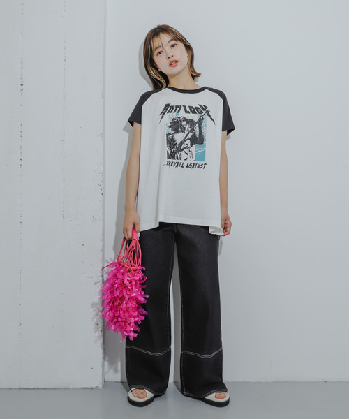 SENSE OF PLACE by URBAN RESEARCH（センスオブプレイスバイアーバンリサーチ）の「シアーフリンジバッグ（ショルダーバッグ・レディース・ピンク/アイボリー/ブラック・ONE）」の12枚目の写真