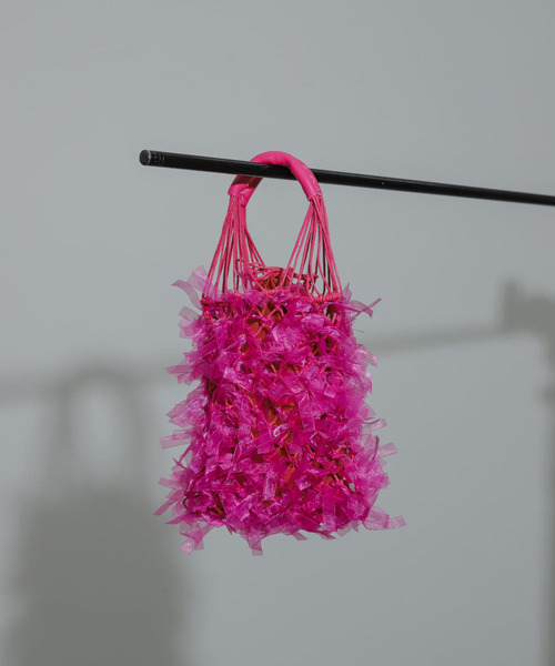 SENSE OF PLACE by URBAN RESEARCH（センスオブプレイスバイアーバンリサーチ）の「シアーフリンジバッグ（ショルダーバッグ・レディース・ピンク/アイボリー/ブラック・ONE）」の13枚目の写真