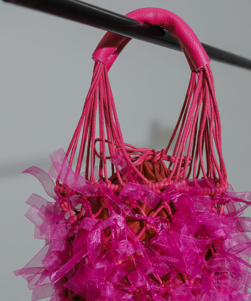 SENSE OF PLACE by URBAN RESEARCH（センスオブプレイスバイアーバンリサーチ）の「シアーフリンジバッグ（ショルダーバッグ・レディース・ピンク/アイボリー/ブラック・ONE）」の14枚目の写真