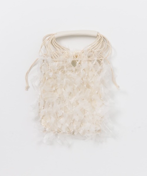SENSE OF PLACE by URBAN RESEARCH（センスオブプレイスバイアーバンリサーチ）の「シアーフリンジバッグ（ショルダーバッグ・レディース・ピンク/アイボリー/ブラック・ONE）」の17枚目の写真