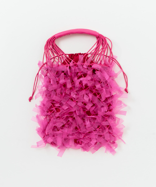 SENSE OF PLACE by URBAN RESEARCH（センスオブプレイスバイアーバンリサーチ）の「シアーフリンジバッグ（ショルダーバッグ・レディース・ピンク/アイボリー/ブラック・ONE）」の19枚目の写真