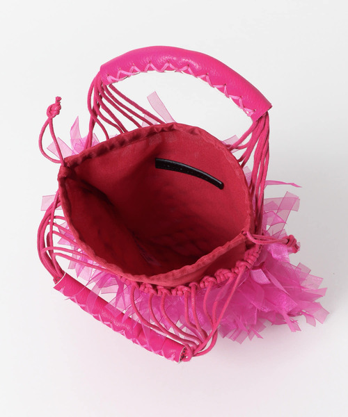 SENSE OF PLACE by URBAN RESEARCH（センスオブプレイスバイアーバンリサーチ）の「シアーフリンジバッグ（ショルダーバッグ・レディース・ピンク/アイボリー/ブラック・ONE）」の21枚目の写真