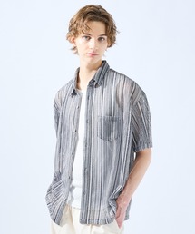 AH ABAHOUSE | 【AH ABAHOUSE】透かし編み 半袖 シャツ(シャツ/ブラウス)