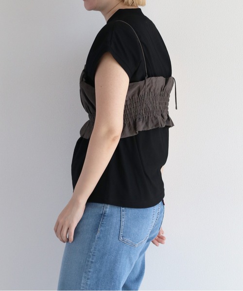 cepo（セポ）の「＜セットアイテム＞ビスチェ＋ノースリーブTee（ベスト・レディース・ベージュ/グリーン/ブラック・M）」の21枚目の写真