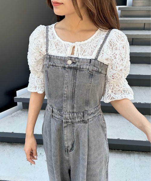 INGNI（イング）の「デニムサロペット／A（サロペット/オーバーオール