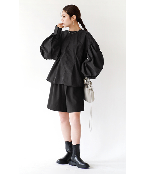e-zakkamania stores（イーザッカマニアストアーズ）の「スーパーボリュームスリーブ ブラウス（シャツ/ブラウス・レディース・ライトブルー/ブラック/オフホワイト・M）」の20枚目の写真