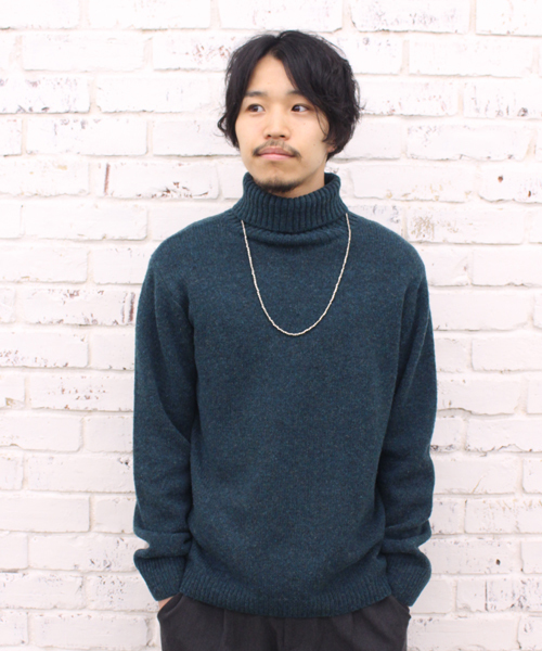 CIAOPANIC(チャオパニック)の「【Ciaopanic】 ウォッシャブル天竺編みタートルネック(ニット/セーター・メンズ・ホワイト/グレー/グリーン/ネイビー・MEDIUM/LARGE)」の3枚目の写真