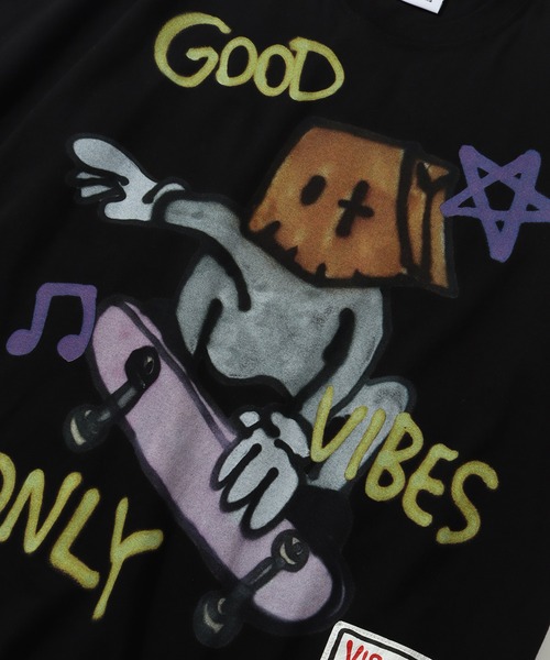 VISION STREET WEAR（ヴィジョンストリートウェア）の「【VISION STREET WEAR/ヴィジョンストリートウェア】×【guernika/ゲルニカ】アノニマウス グラフィックプリント半袖Tシャツ（Tシャツ/カットソー・メンズ・ホワイト/ブラック・M/L/LL）」の19枚目の写真