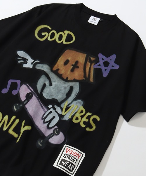 VISION STREET WEAR（ヴィジョンストリートウェア）の「【VISION STREET WEAR/ヴィジョンストリートウェア】×【guernika/ゲルニカ】アノニマウス グラフィックプリント半袖Tシャツ（Tシャツ/カットソー・メンズ・ホワイト/ブラック・M/L/LL）」の17枚目の写真