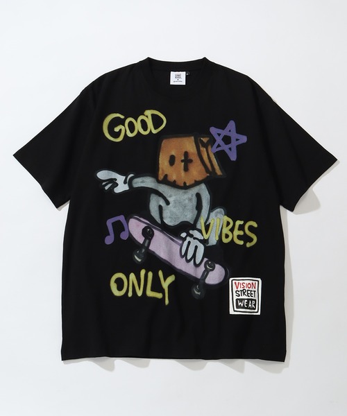 VISION STREET WEAR（ヴィジョンストリートウェア）の「【VISION STREET WEAR/ヴィジョンストリートウェア】×【guernika/ゲルニカ】アノニマウス グラフィックプリント半袖Tシャツ（Tシャツ/カットソー・メンズ・ホワイト/ブラック・M/L/LL）」の14枚目の写真
