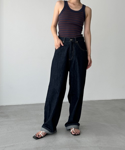 CANAL JEAN（キャナルジーン）の「Miller　パネルリブカップ付きタンクトップ（タンクトップ・レディース・ブラック/ブラウン系その他/ブラック系その他/ヘザーグレー/ブラウン系その他2/ネイビー系・ONE SIZE）」の15枚目の写真