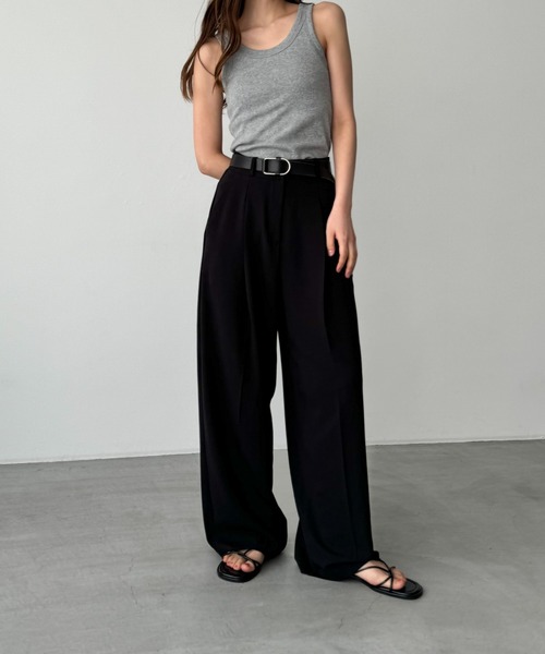 CANAL JEAN（キャナルジーン）の「Miller　パネルリブカップ付きタンクトップ（タンクトップ・レディース・ブラック/ブラウン系その他/ブラック系その他/ヘザーグレー/ブラウン系その他2/ネイビー系・ONE SIZE）」の13枚目の写真