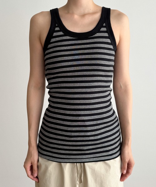 CANAL JEAN（キャナルジーン）の「Miller　パネルリブカップ付きタンクトップ（タンクトップ・レディース・ブラック/ブラウン系その他/ブラック系その他/ヘザーグレー/ブラウン系その他2/ネイビー系・ONE SIZE）」の21枚目の写真