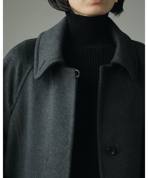 anuke(アンヌーク)の「Wool Soutiencollar Coat(ステンカラーコート・レディース・チャコールグレー/ネイビー/ブラウン・38inch/36inch)」の14枚目の写真