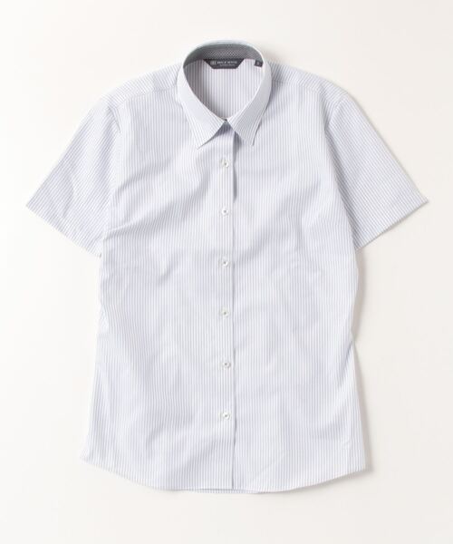 TOKYO SHIRTS（トウキョウシャツ）の「形態安定ノーアイロン レギュラー 半袖ビジネスワイシャツ（ビジネスシャツ・レディース・グレー・XL/LL/M/L/S）」の6枚目の写真