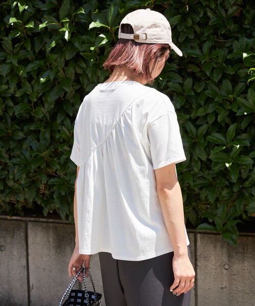 AUTOMOAI × FREAK’S STORE シャツ セール】アシメギャザーTシャツ（Tシャツ/カットソー）｜FREAK'S
