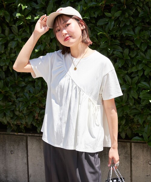 FREAK'S STORE/アシメギャザーTシャツ｜Daytona Park(FREAK'S