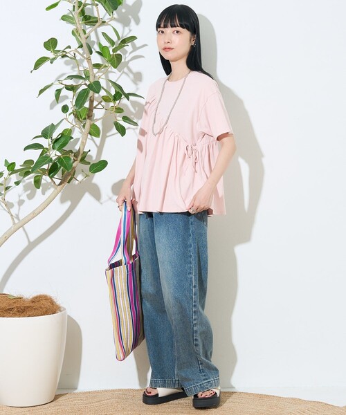 コムデギャルソン アシンメトリー ギャザー チュール カットソー Tシャツ コムデギャルソンCOMME des GARCONS フリルチュールレイヤード