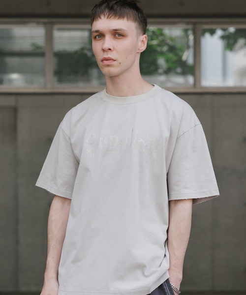 【セール】SUPPLIER/サプライヤー Vintage Wash Rhinestone Iron Logo Tee 半袖Tシャツ（Tシャツ/カットソー）｜SUPPLIER（サプライヤー）Tシャツ/カットソー