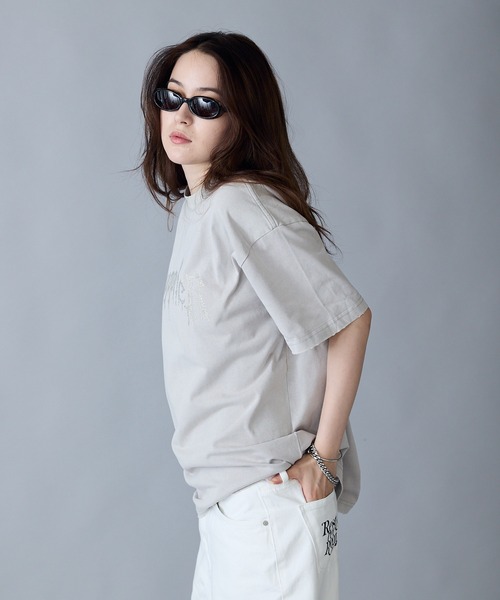 【セール】SUPPLIER/サプライヤー Vintage Wash Rhinestone Iron Logo Tee 半袖Tシャツ（Tシャツ/カットソー）｜SUPPLIER（サプライヤー）