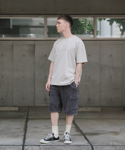 SUPPLIER(サプライヤー)の「SUPPLIER/サプライヤー Vintage Wash Rhinestone Iron Logo Tee 半袖Tシャツ(Tシャツ/カットソー・メンズ・ブラック/グレー・S/XL/L/M)」の9枚目の写真
