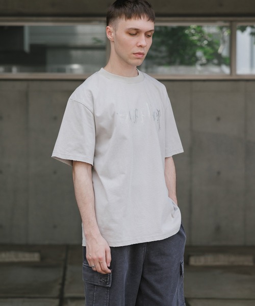 SUPPLIER/サプライヤー Vintage Wash Rhinestone Iron Logo Tee 半袖T