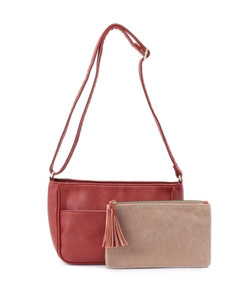 HusHusH（ハッシュアッシュ）の「タッセルポーチ付ショルダーバッグ（ショルダーバッグ・レディース・ホワイト/ブラック/ブルー/グリーン/レッド/ホワイト系1/ブルー系1・00）」の7枚目の写真