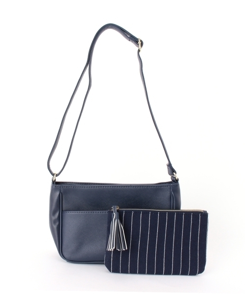 HusHusH（ハッシュアッシュ）の「タッセルポーチ付ショルダーバッグ（ショルダーバッグ・レディース・ホワイト/ブラック/ブルー/グリーン/レッド/ホワイト系1/ブルー系1・00）」の6枚目の写真