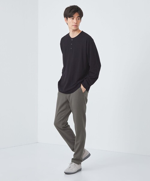 green label relaxing(グリーンレーベルリラクシング)の「ウォッシャブル フラノ ヘリンボーン ナロー ユーティリティパンツ イージーパンツ -ストレッチ-(その他パンツ・メンズ・ダークグレー/モカ/ネイビー/グレー・S/M/L/XL)」の10枚目の写真