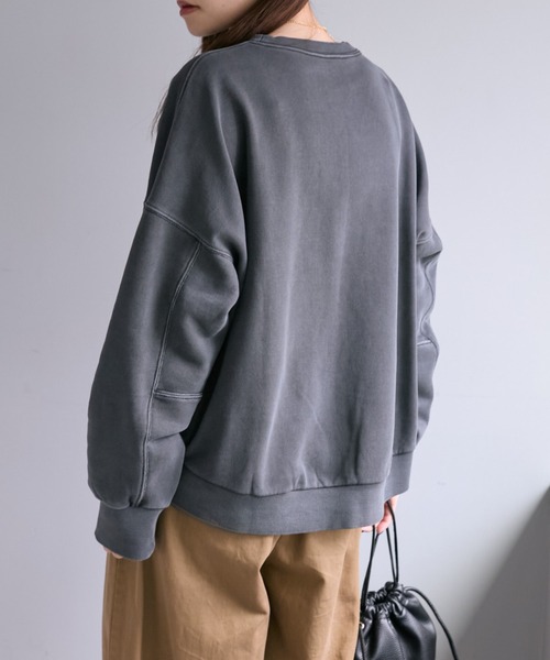 新品♡PUAL CE CIN グレー スウェット今だけ更にお値下げ♡ ピグメント裏毛シンプルスウェット（スウェット）｜PUAL CE CIN