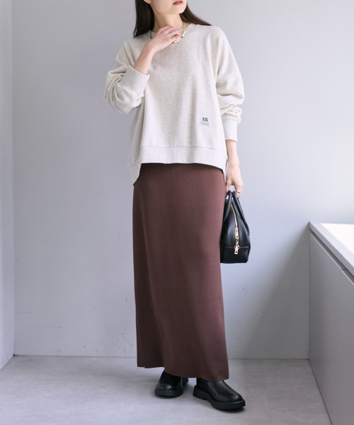 PUAL CE CIN（ピュアルセシン）の「ピグメント裏毛シンプルスウェット（スウェット・レディース・オートミール/オレンジ/グレー/チャコールグレー・FREE）」の9枚目の写真