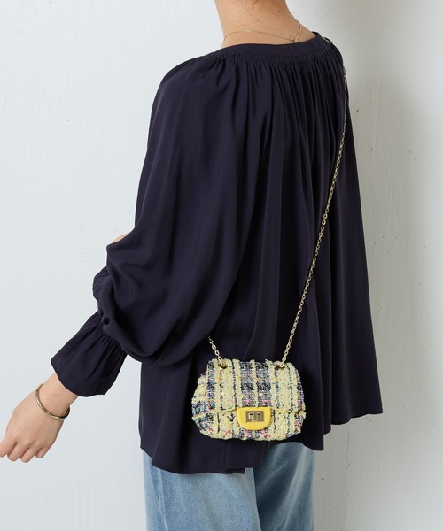 【セール】ツイードミニショルダーバッグ(ショルダーバッグ)|PAPILLONNER(パピヨネ)