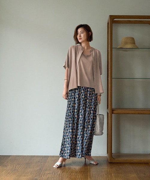 STYLE DELI（スタイルデリ）の「繊細ジョーゼットツインブラウス（シャツ/ブラウス・レディース・ベージュ/ネイビー/オフホワイト/ブラック・FREE）」の12枚目の写真