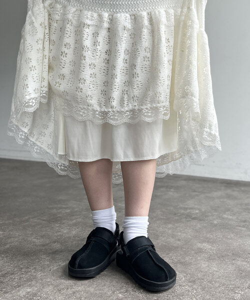 CPCM（シーピーシーエム）の「レースシフォンスカート（スカート・レディース・ブラック/ホワイト・FREE）」の8枚目の写真
