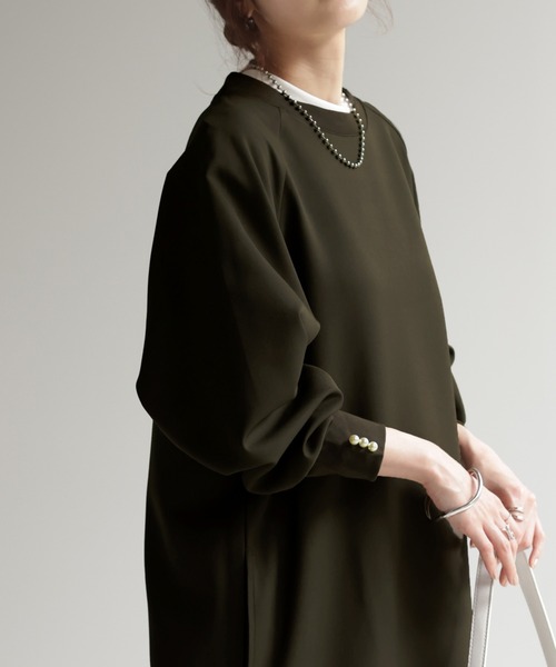 HUG.U（ハグユー）の「パールワンピース（ワンピース・レディース・モカ/ブラック/カーキ/アイボリー・FREE）」の5枚目の写真