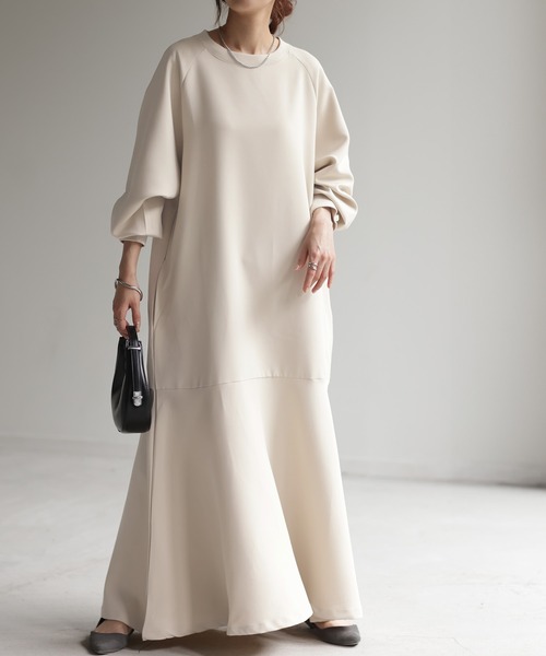 HUG.U（ハグユー）の「パールワンピース（ワンピース・レディース・モカ/ブラック/カーキ/アイボリー・FREE）」の10枚目の写真