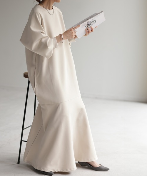 HUG.U（ハグユー）の「パールワンピース（ワンピース・レディース・モカ/ブラック/カーキ/アイボリー・FREE）」の11枚目の写真