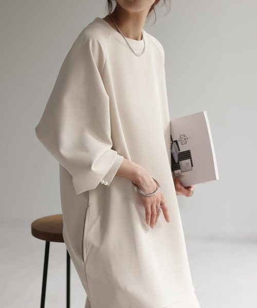 HUG.U（ハグユー）の「パールワンピース（ワンピース・レディース・モカ/ブラック/カーキ/アイボリー・FREE）」の12枚目の写真