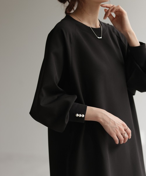 HUG.U（ハグユー）の「パールワンピース（ワンピース・レディース・モカ/ブラック/カーキ/アイボリー・FREE）」の20枚目の写真