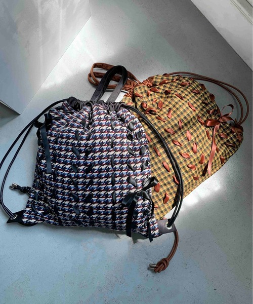 Casselini（キャセリーニ）の「Casselini(キャセリーニ)リボンナップサック（バックパック/リュック・レディース・ブラック/イエロー・FREE）」の18枚目の写真