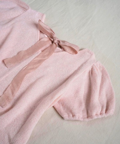 flower(フラワー)の「リボンパフトップ(Tシャツ/カットソー・レディース・ピンク/グレー・FREE)」の19枚目の写真