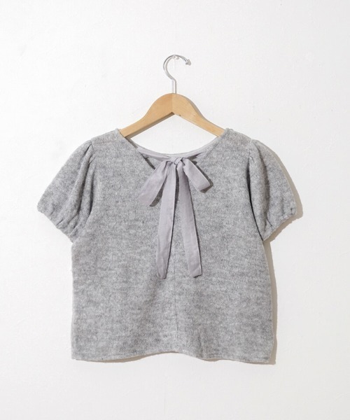 flower(フラワー)の「リボンパフトップ(Tシャツ/カットソー・レディース・ピンク/グレー・FREE)」の14枚目の写真